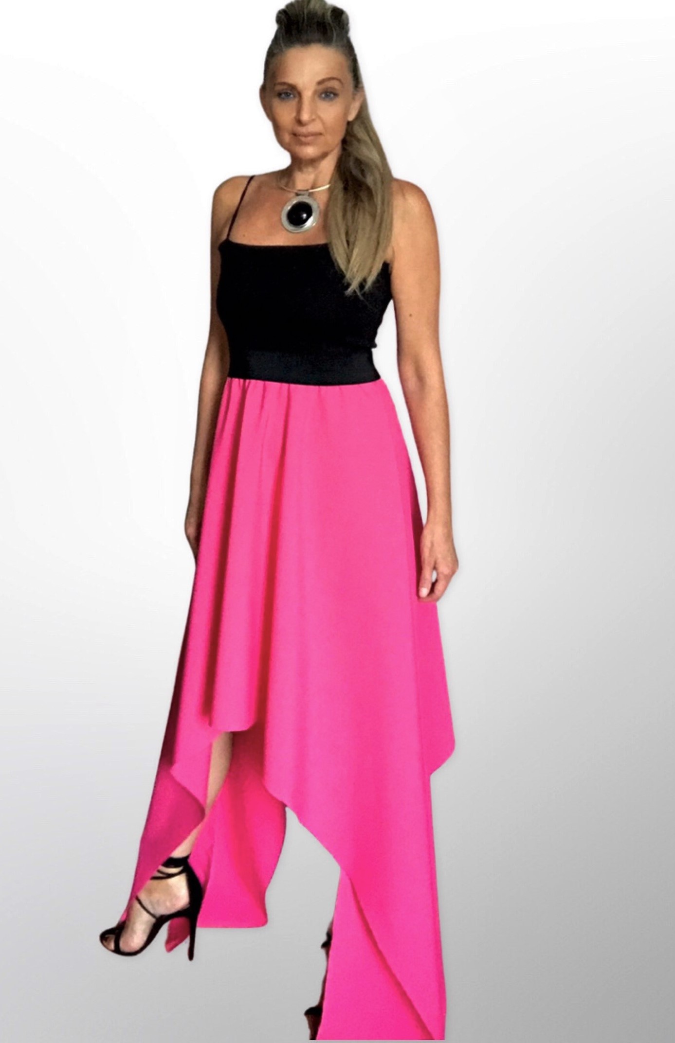 Dlouhé asymetrické šaty BOROS DR-L-AS01